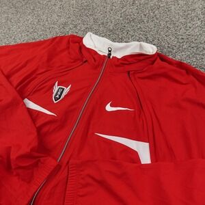 Team USA Jacket Mens 3XL Red Nike Full Zip Running Track Windbreaker Active Top